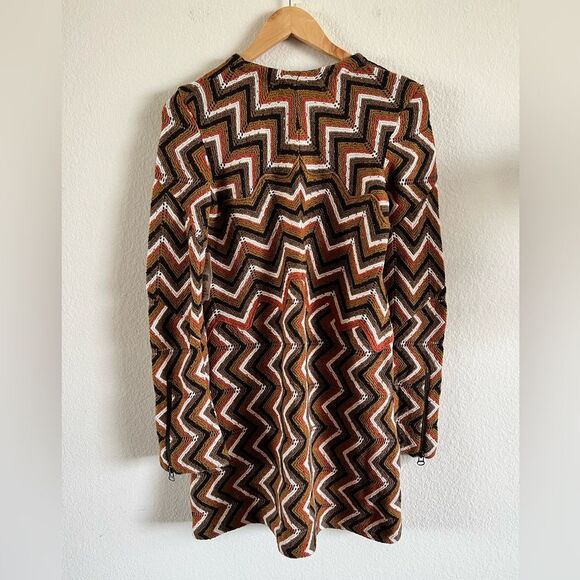 Free People Rhiannon Wool Blend Chevron Dress XS - Picture 4 of 10